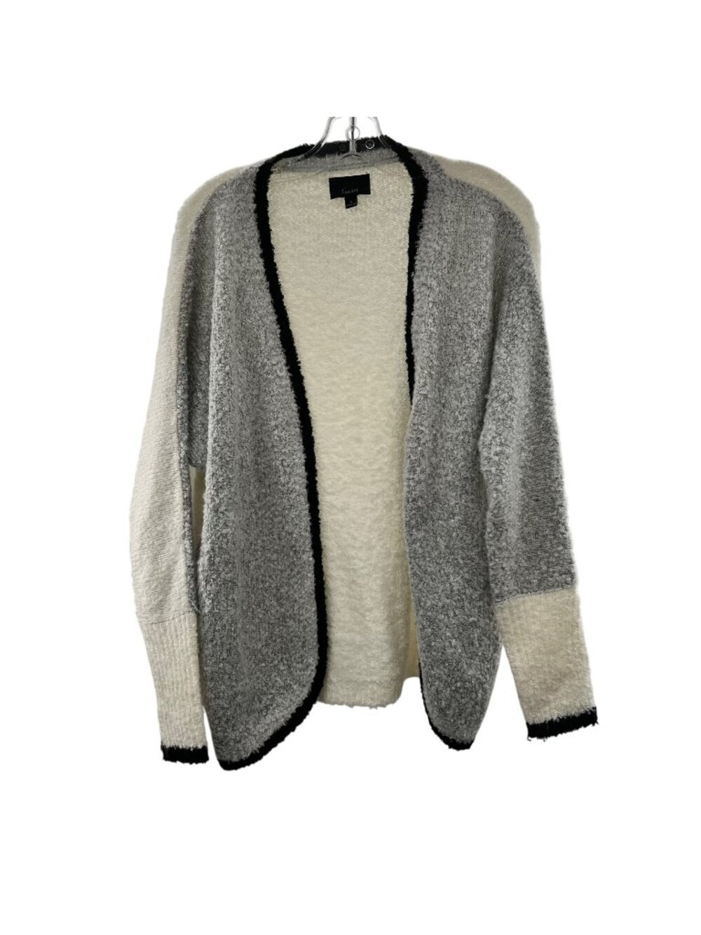 Lumiere Women's Knit Colorblock Cardigan Open Front Multicolor Size Small Marled